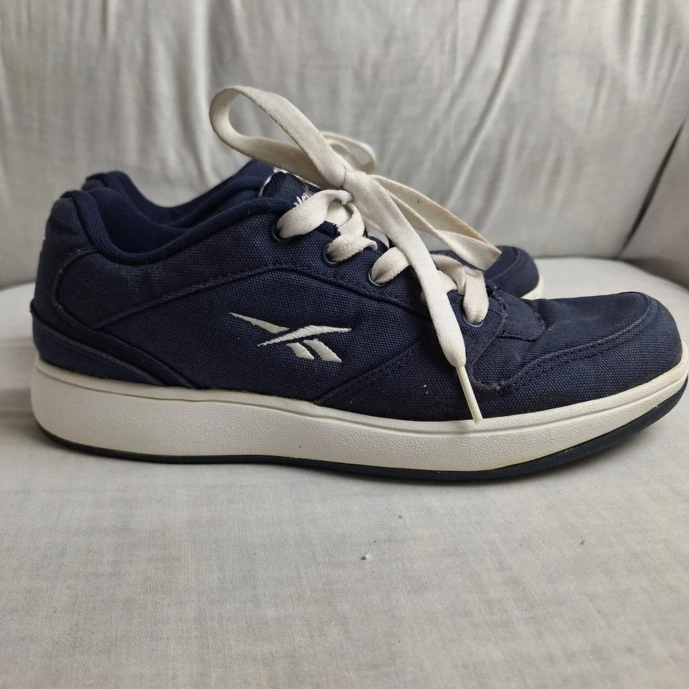 Reebok RB702‎ Tennis Shoe Unisex Adults Size 6.5 Slice USA Shoes Collegiate Navy